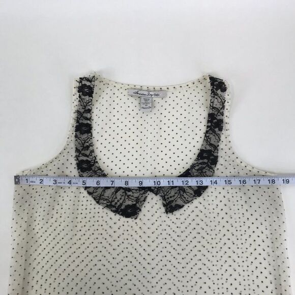 American Rag Cie Chiffon Tank Women’s Medium Stars Lace Sleeveless Sheer Casual - Picture 7 of 9